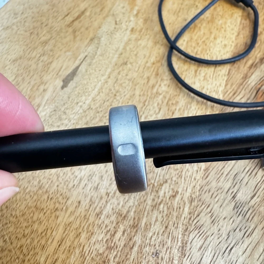 Oura Gen3 Smart Ring in Black with Silver Interior